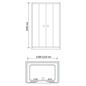 Душевая дверь RGW PA-11 120х185 см, прозрачное стекло 01081112-11